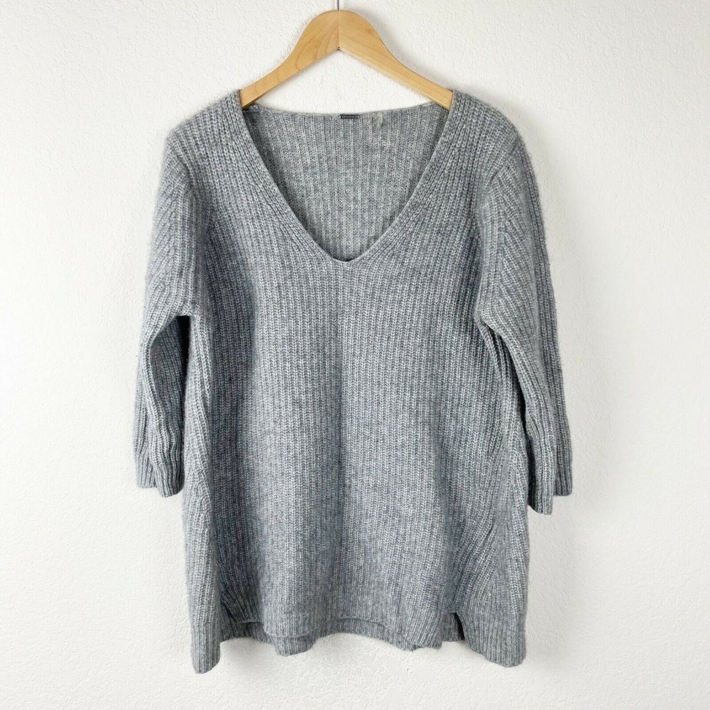 ELIE TAHARI gray Wool Cashmere Violetta sweater - Picture 4 of 9